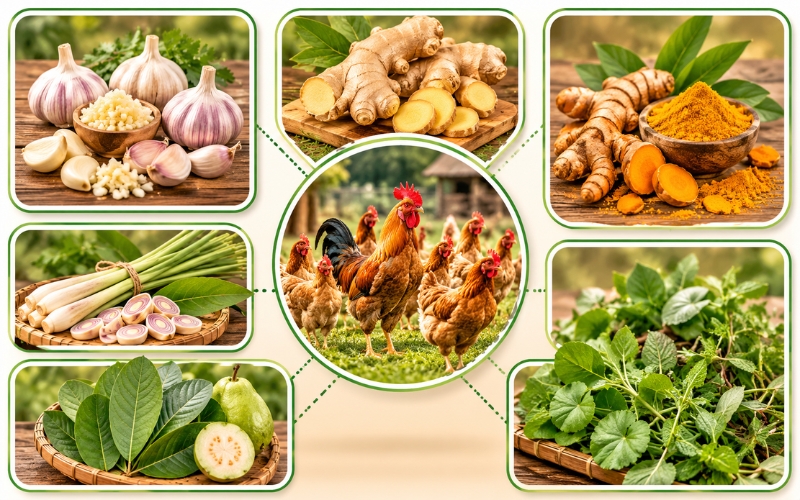 công thức thảo dược nuôi gà