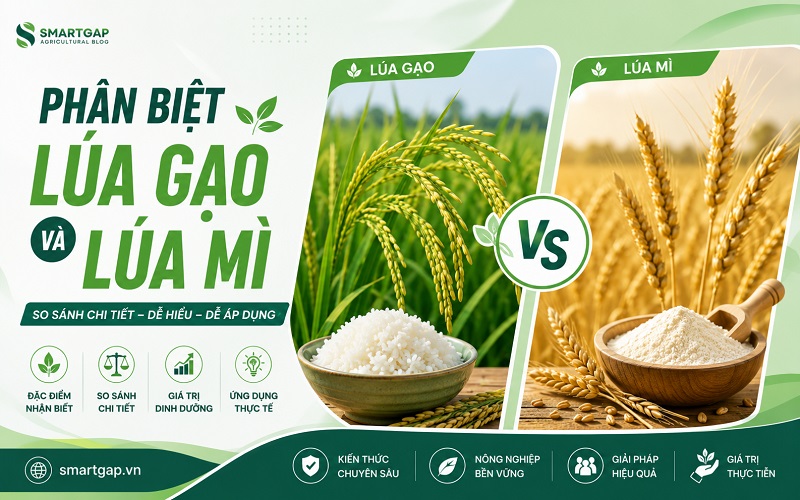 so sánh lúa mì và lúa gạo
